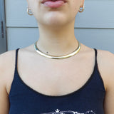 Vintage 14K Gold Wide Omega Necklace Necklace Kirsten's Corner