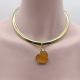 Vintage 14K Gold Wide Omega Necklace Necklace Kirsten's Corner