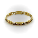 Avant-Garde 14K Gold Russian Diamond and Ruby Pre-Revolutionary Bracelet Bracelet Kirsten's Corner