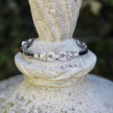 18K White Gold Diamond and Sapphire Art Deco Style Bracelet Bracelet Kirsten's Corner