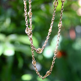 Victorian Fetter Knot Link 38” Chain in 16.6K Gold Chain Kirsten's Corner