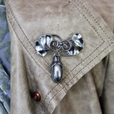 Sterling Silver Georg Jenson USA Gingko Leaf and Seedpod Brooch Brooch Kirsten's Corner