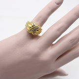 Vintage 18K Gold Tiffany & Co. Diamond Large “X” Ring RING Kirsten's Corner