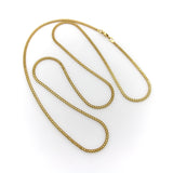 Vintage 22K Gold Flattened Double-Linked Long 28” Chain Necklace Chain Kirsten's Corner