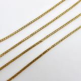 Vintage 22K Gold Flattened Double-Link Long 24.5” Chain Chain Kirsten's Corner