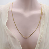 Vintage 22K Gold Flattened Double-Linked Long 28” Chain Necklace Chain Kirsten's Corner
