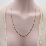 Vintage 22K Gold Flattened Double-Link Long 24.5” Chain Chain Kirsten's Corner