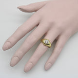18K Gold Signature Old European Cut Diamond Rub Over Ring Ring Kirsten's Corner