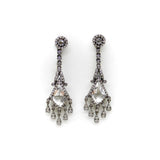 18K Gold Contemporary Quartz and Diamond Earrings jewelry Kirsten's Corner