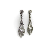 18K Gold Contemporary Quartz and Diamond Earrings jewelry Kirsten's Corner