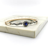 Victorian 14K Gold Diamond and Sapphire Silver Top Bracelet Bracelet Kirsten's Corner