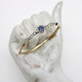 Victorian 14K Gold Diamond and Sapphire Silver Top Bracelet Bracelet Kirsten's Corner