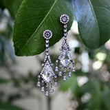 18K Gold Contemporary Quartz and Diamond Earrings jewelry Kirsten's Corner