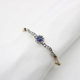 Victorian 14K Gold Diamond and Sapphire Silver Top Bracelet Bracelet Kirsten's Corner