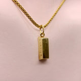 18K Gold Vintage Cartier 1/4 oz. Gold Ingot Bar Pendant pendant, Charm Kirsten's Corner