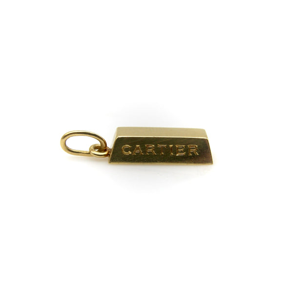 18K Gold Vintage Cartier 1/4 oz. Gold Ingot Bar Pendant pendant, Charm Kirsten's Corner 