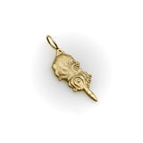 14K Gold Signature Joker or Jester Face Charm Pendant Charm Kirsten's Corner