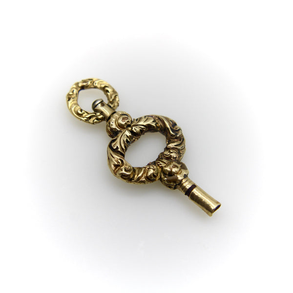 Georgian Era Gold Cased Watch Key Fob Pendant circa 1820 Fob Pendant Kirsten's Corner 