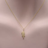 14K Gold Signature Joker or Jester Face Charm Pendant Charm Kirsten's Corner