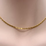 Vintage 18K Gold Italian Flattened Byzantine Link Chain Chain Kirsten's Corner