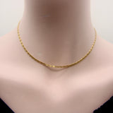 Vintage 18K Gold Italian Flattened Byzantine Link Chain Chain Kirsten's Corner