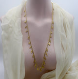 22 - 24K Gold Nugget Fringe Necklace on 18K Gold Italian Chain Chains Kirsten's Corner