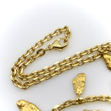 22 - 24K Gold Nugget Fringe Necklace on 18K Gold Italian Chain Chains Kirsten's Corner
