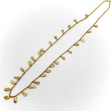 22 - 24K Gold Nugget Fringe Necklace on 18K Gold Italian Chain Chains Kirsten's Corner