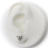 Vintage 14K White Gold Trilliant Diamond Stud Earrings Earrings Kirsten's Corner