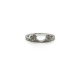 14K White Gold Contoured Wedding Band With Diamonds Ring Kirsten's Corner