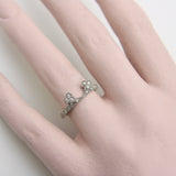 14K White Gold Contoured Wedding Band With Diamonds Ring Kirsten's Corner