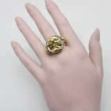 Vintage 14K Gold American Indian Portrait Buffalo Nickel Ring Rings Kirsten's Corner