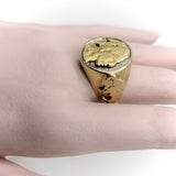 Vintage 14K Gold American Indian Portrait Buffalo Nickel Ring Rings Kirsten's Corner
