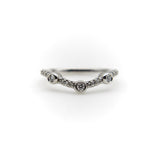 14K White Gold Diamond Curved Band Ring Kirsten's Corner