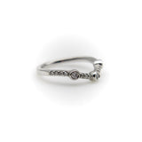 14K White Gold Diamond Curved Band Ring Kirsten's Corner