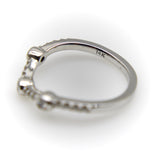 14K White Gold Diamond Curved Band Ring Kirsten's Corner