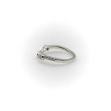 14K White Gold Diamond Curved Band Ring Kirsten's Corner