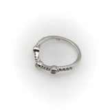 14K White Gold Diamond Curved Band Ring Kirsten's Corner