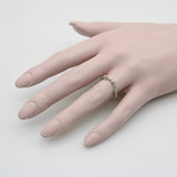 14K White Gold Diamond Curved Band Ring Kirsten's Corner