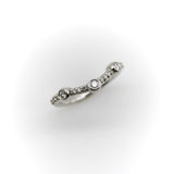 14K White Gold Diamond Curved Band Ring Kirsten's Corner