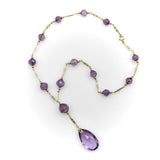 Edwardian 14K Gold Rose de France Amethyst Bead Necklace Necklace Kirsten's Corner