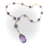 Edwardian 14K Gold Rose de France Amethyst Bead Necklace Necklace Kirsten's Corner