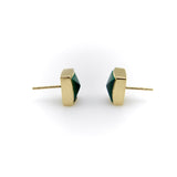14K Gold Signature Malachite Pyramid Studs Earrings Kirsten's Corner