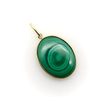 14K Gold Signature Malachite Concentric Circles Pendant pendant, Charm Kirsten's Corner