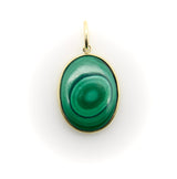 14K Gold Signature Malachite Concentric Circles Pendant pendant, Charm Kirsten's Corner