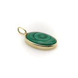 14K Gold Signature Malachite Concentric Circles Pendant pendant, Charm Kirsten's Corner