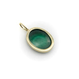 14K Gold Signature Malachite Concentric Circles Pendant pendant, Charm Kirsten's Corner