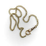 Victorian 10K Gold Curb Link with Dog Clip and Spring Ring Watch Chain Chain Kirsten's Corner