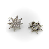 Oscar Heyman Platinum Pave Diamond Star Earrings Oscar Heyman