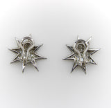 Oscar Heyman Platinum Pave Diamond Star Earrings Oscar Heyman